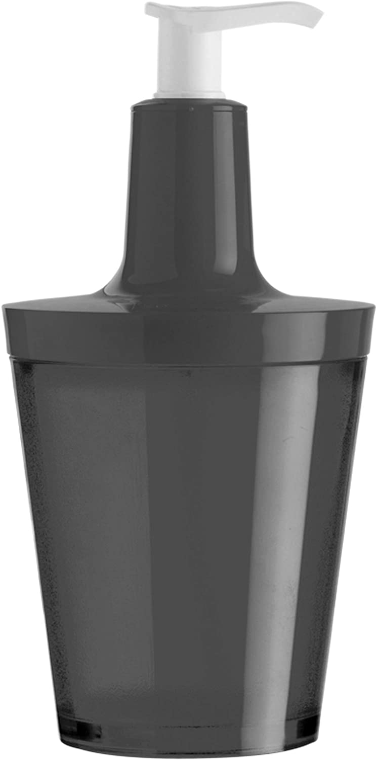 KOZIOL FLOW SOAP DISPENSER - TRANSPARENT ANTHRACITE