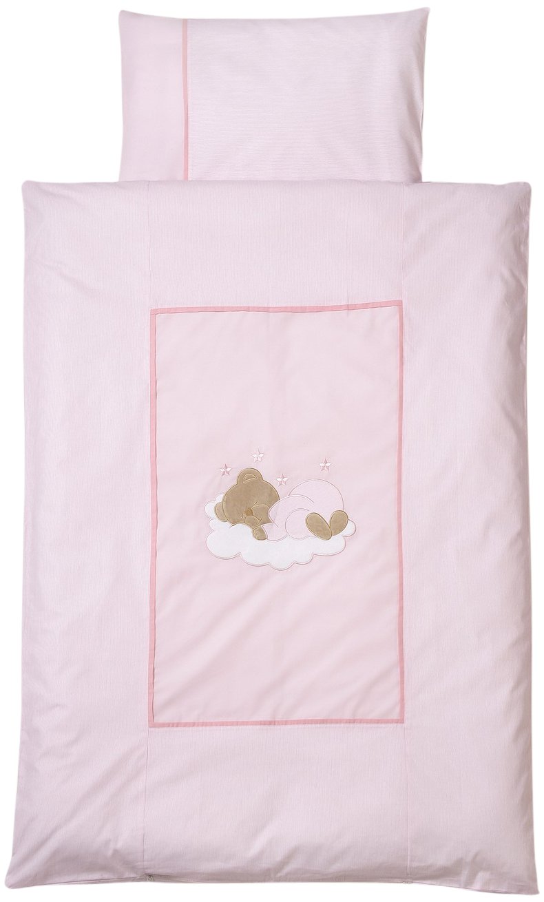Easy Baby 410 Bed Linen 100 X 135 Cm Sleeping Bear With Rose