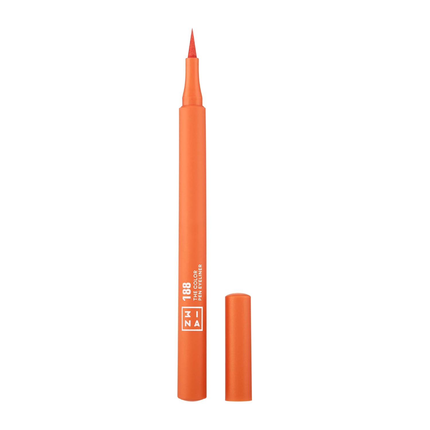 3ina make -up - The Color Pen Eyeliner 188 - Orange Liquid Eyeliner - 10H Long -Lasting Matte Eyeliner Pen with Precision Tip - Highly Pigmented Liquid Liner - Vegan - Cruethy Free