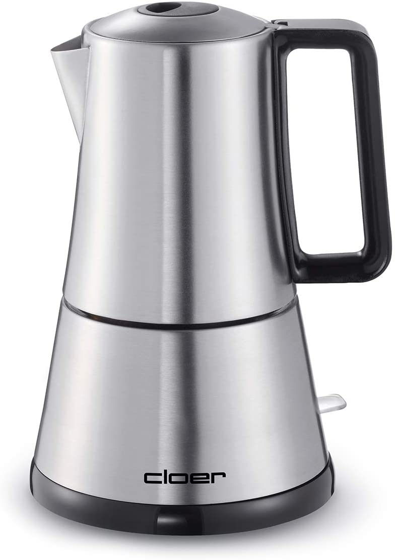 Cloer 5928 Espresso Maker 365 W for 3-6 Espresso Cups, Stainless Steel Casing, Stainless steel