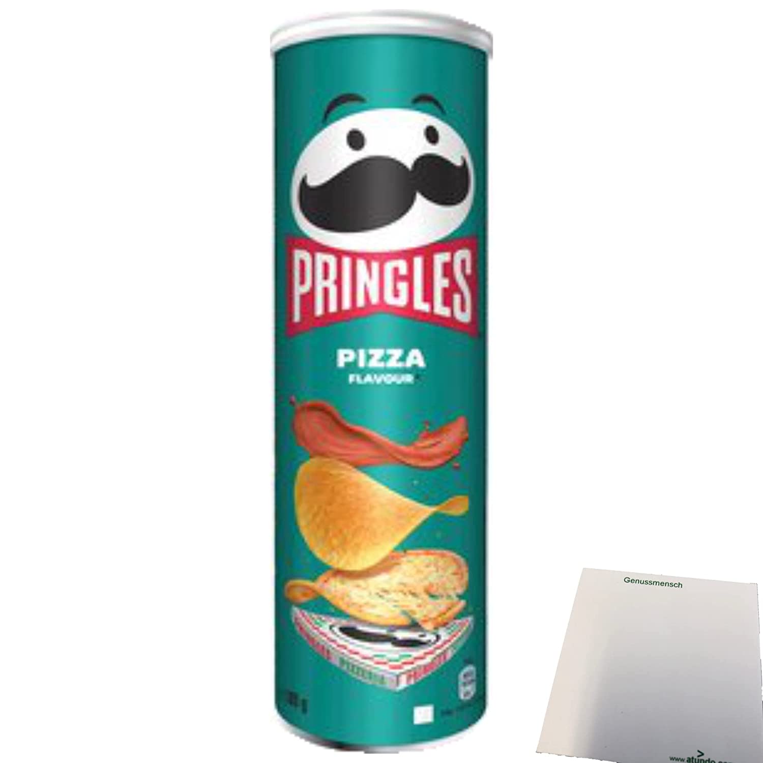 Pringles Pizza Flavour (185g Packung) + usy Block