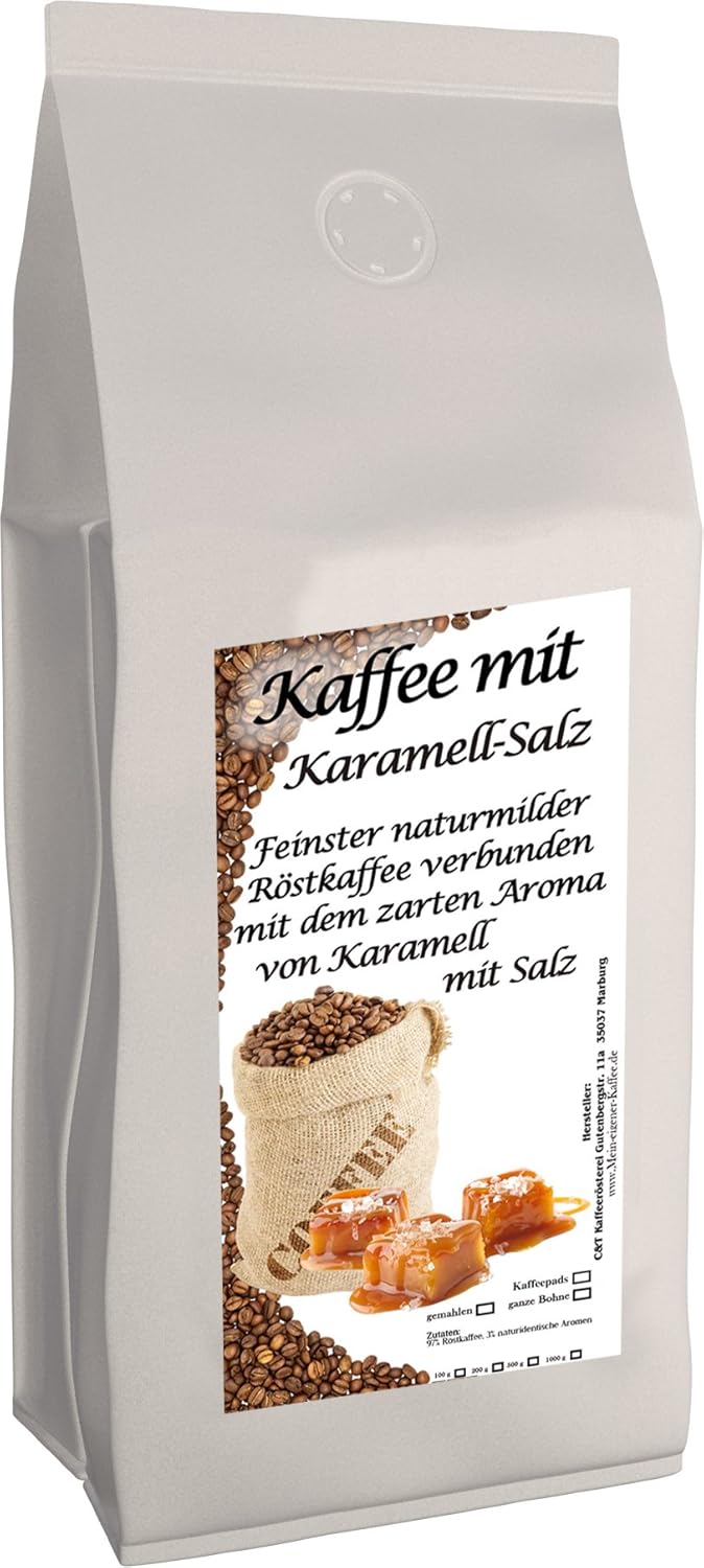 C&T Aroma Coffee - Flavored Ground Coffee - Salty Caramel 500 g - Private Roasting Top Coffee Flavored Coffee