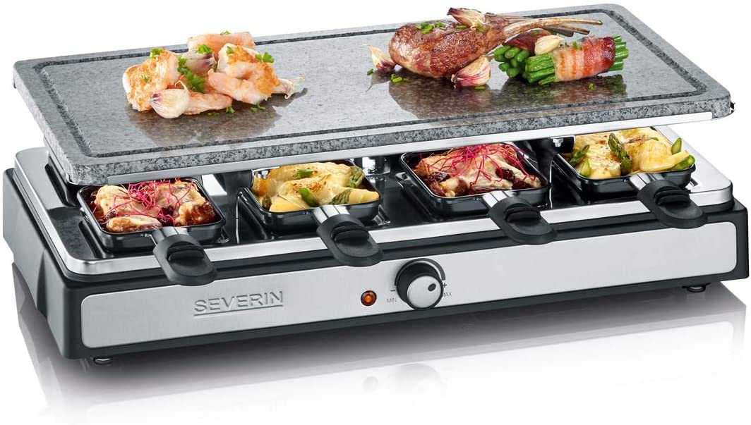 SEVERIN RG 2374 Raclette with Natural Grill Stone 1700 Plastic / Stainless Steel Black