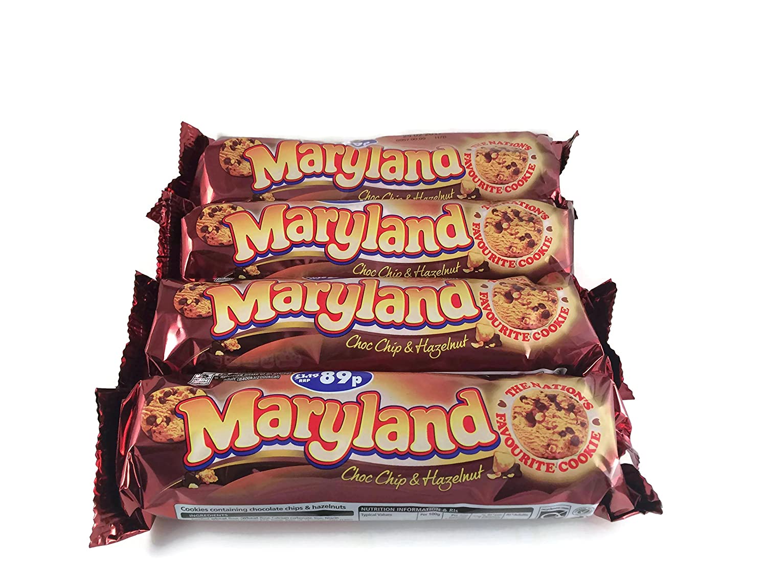 Maryland Haselnuss Cookies - 145g x 4 - 4-er Pack