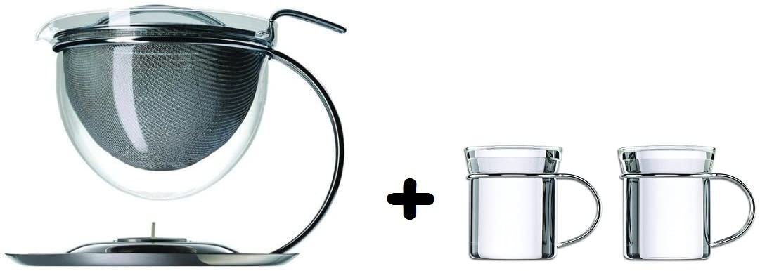 Mono Filio Teapot 1.5 L with Built-in Heater + 2 Filio Tea Cup