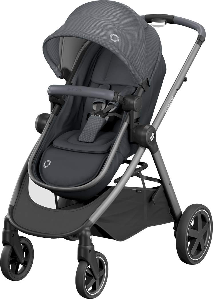 Maxi-Cosi Zelia 2-in-1 Pushchair - Converts into a Carrycot - Pushchair - Reclining - Simple Folding System - Graphite Base