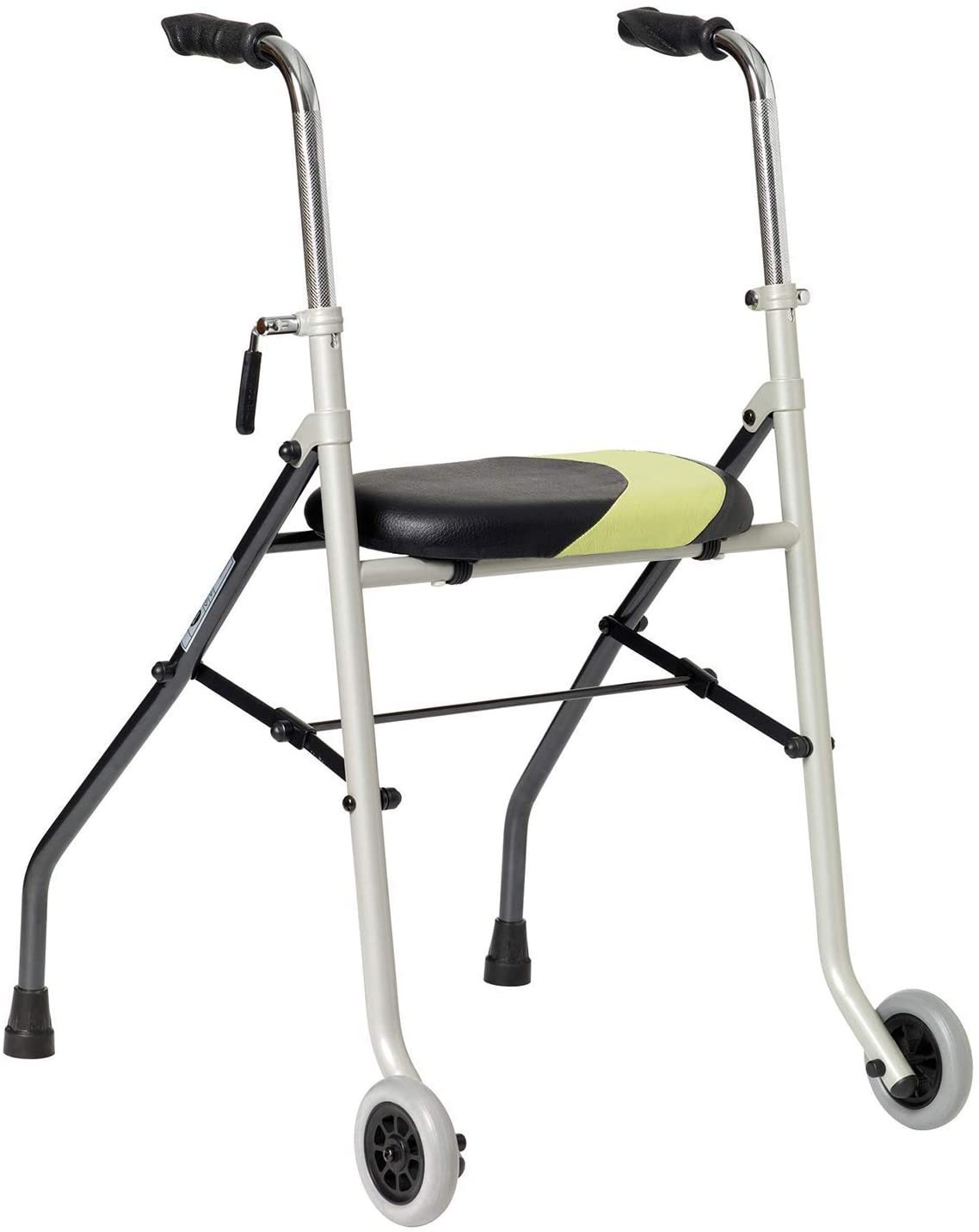 Invacare Folding Aluminium Walking Frame with Seat and 2 Wheels ACTIO2