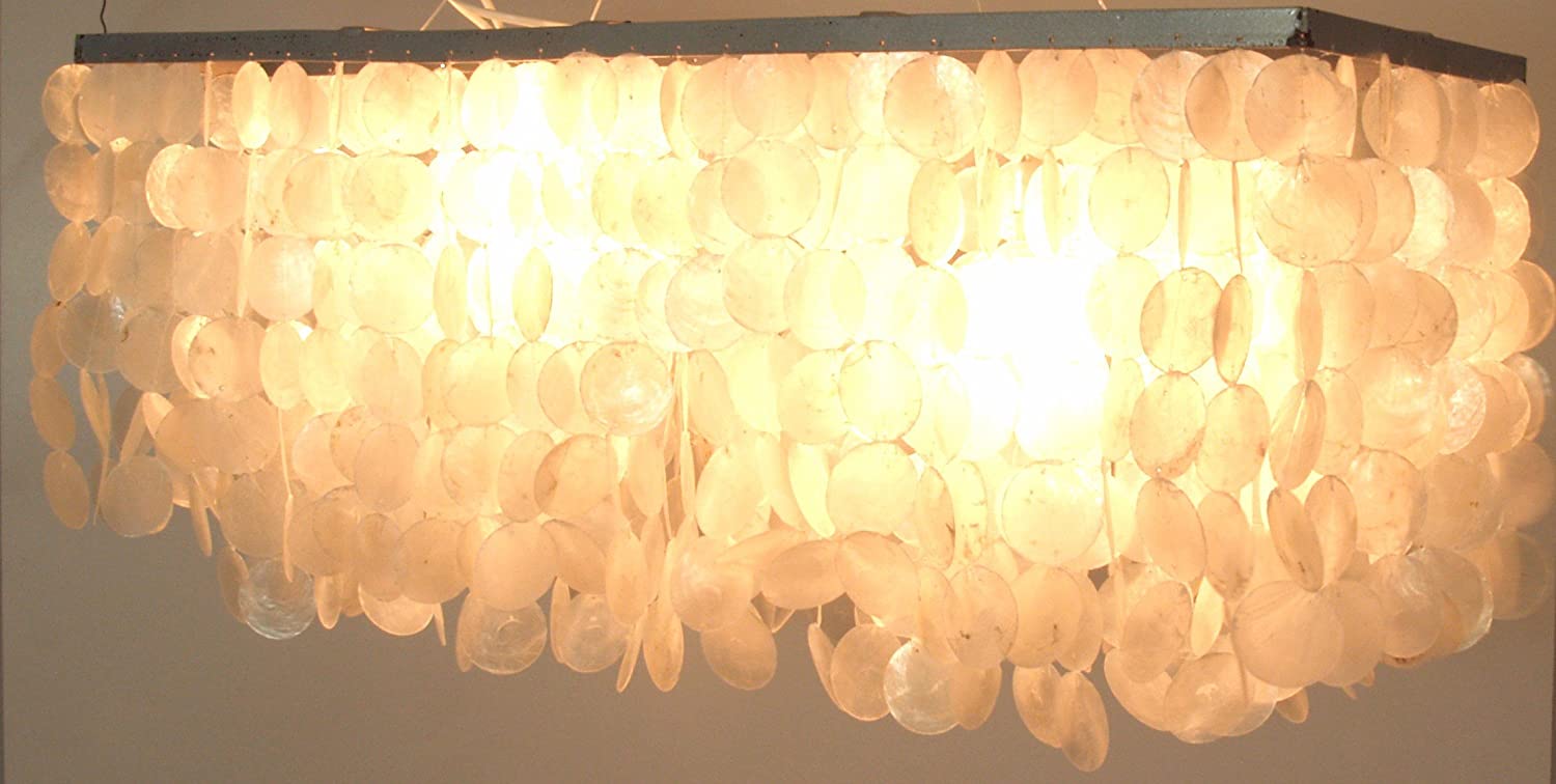 Rectangular Shell Ceiling Light 7/Ocean Lights Shell Lights