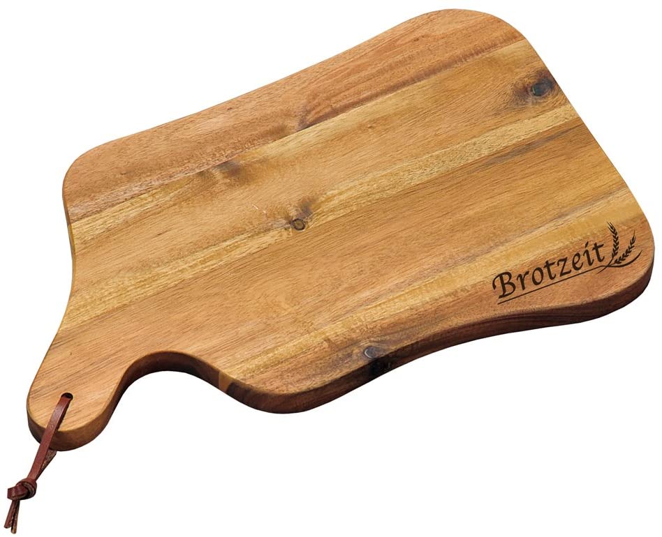 KESPER Acacia Wood Cutting and Serving Board with Burn Motif