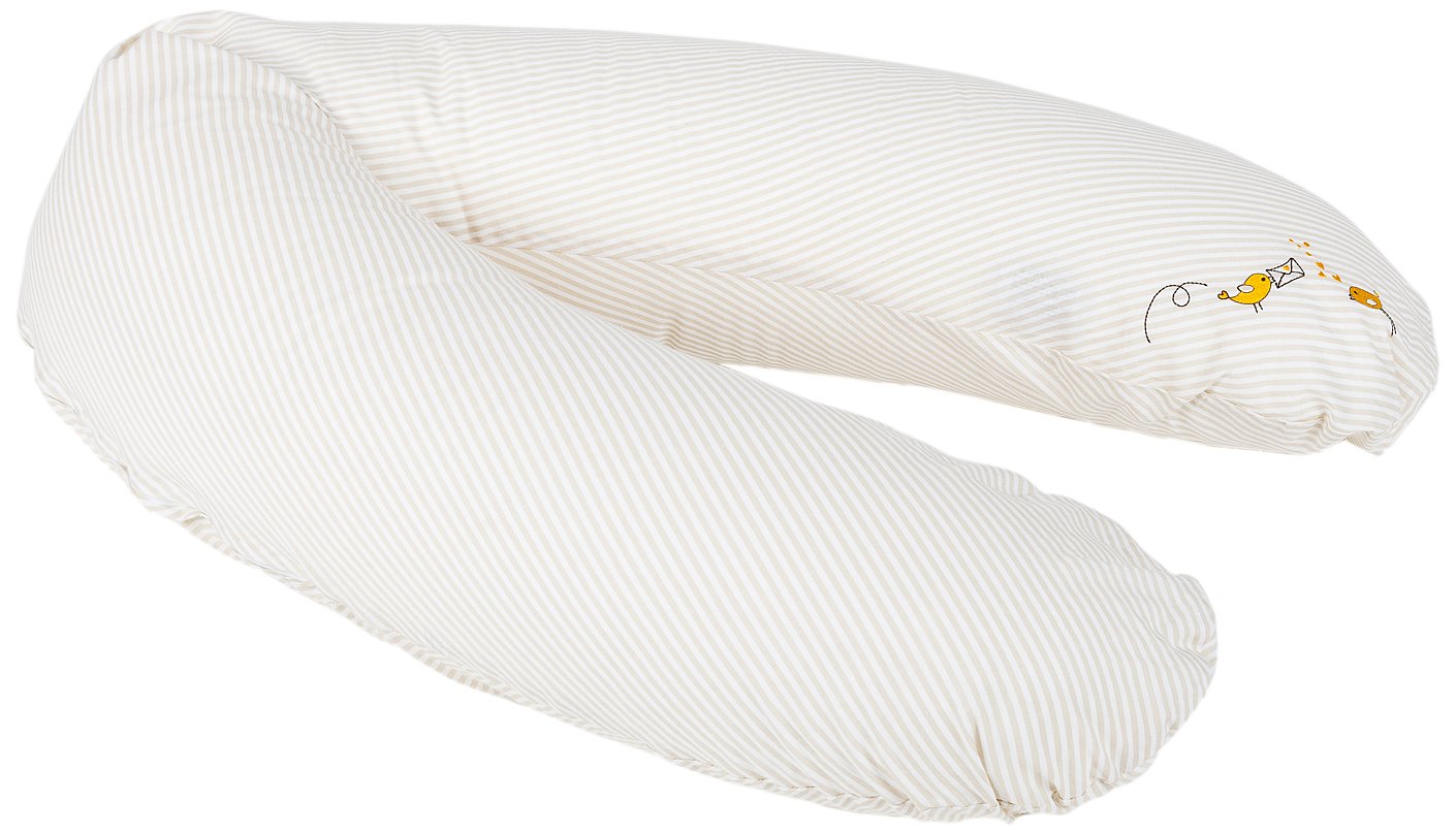 Träumeland T040508 Breastfeeding and pregnancy pillow/Design 11) with Low-Noise EPS Polystyrene Bead Filling/100% Cotton, Size 190 cm