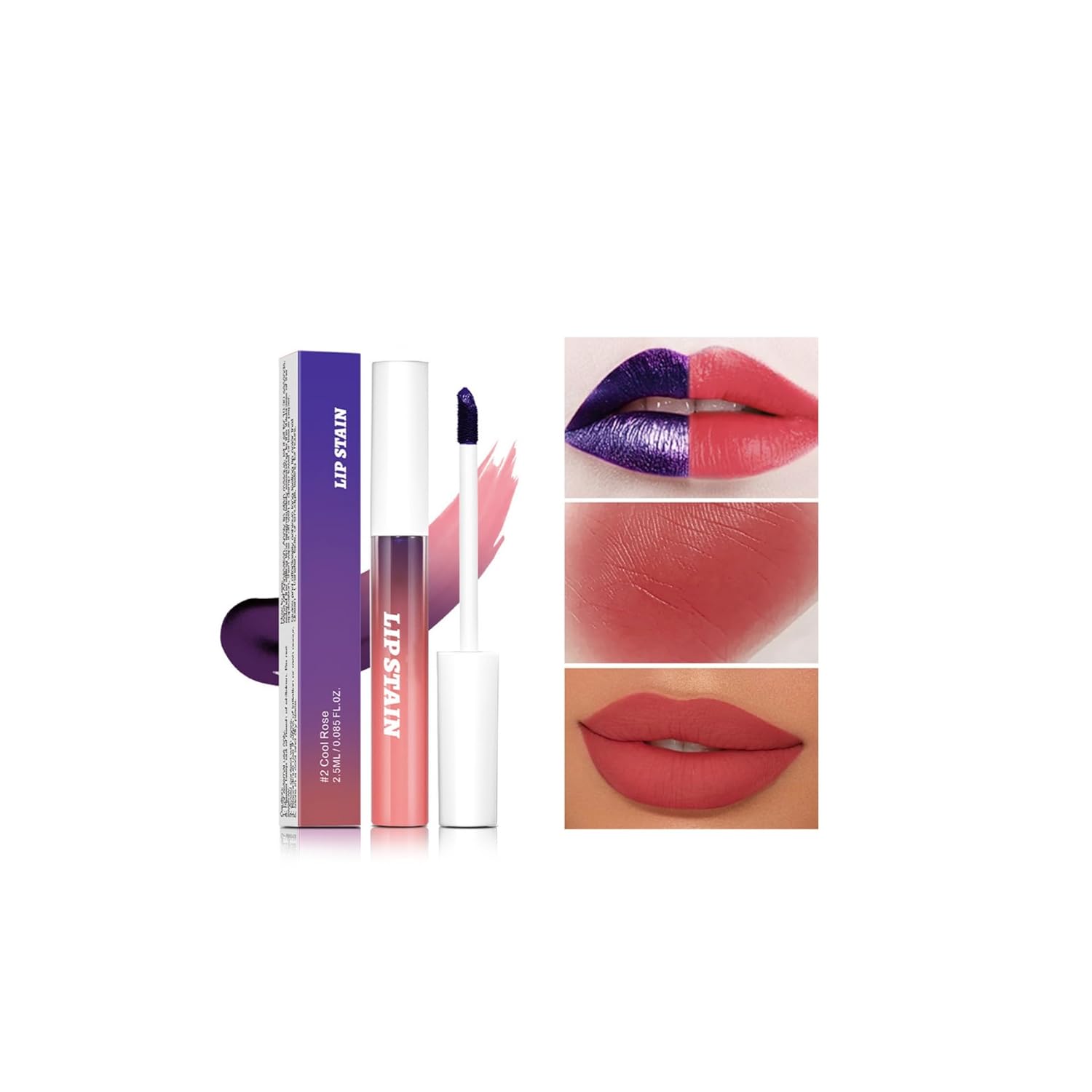Peel Off Lip Stain Peel Off Lip Tint Stain Highly Pigmented Lip Peel Off Stain Long-Lasting Lip Stains Peel Off Lip Gloss Liquid Lipstick Lip Makeup for Women 2.5 ml