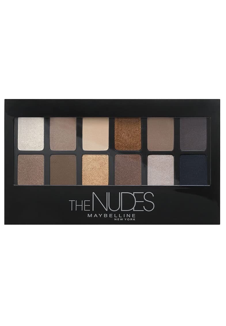 Maybelline The Blushed Nudes Palette Eyeshadow Palette 12 Perfectly Combine-able Shades Matte Bright Shimmer Textures for  Eyes, ‎the