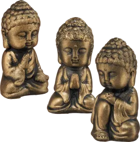 Decorate & Furnish Poly Buddha, gold-black (10 cm), 1 pc