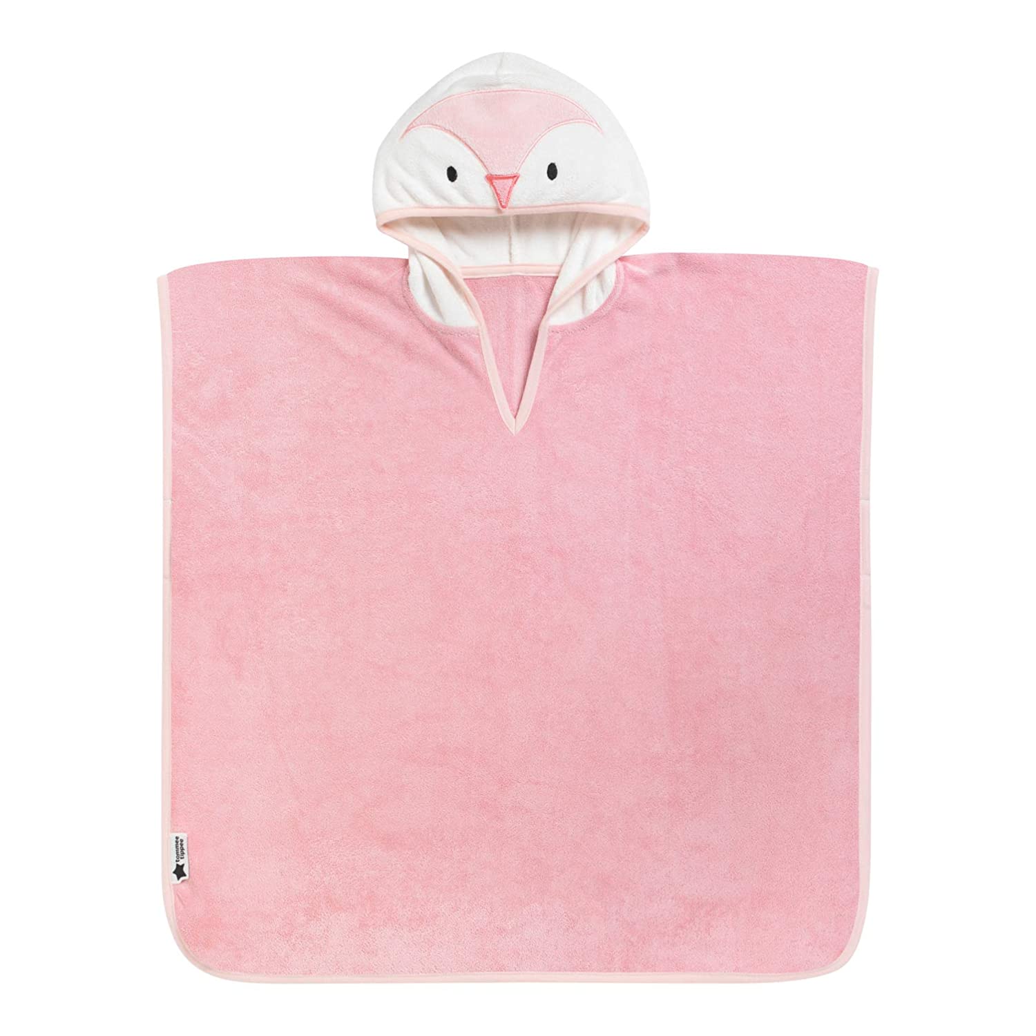 Tommee Tippee Splashtime Range - Hooded Poncho 2-4 Years Penny the Penguin Pink