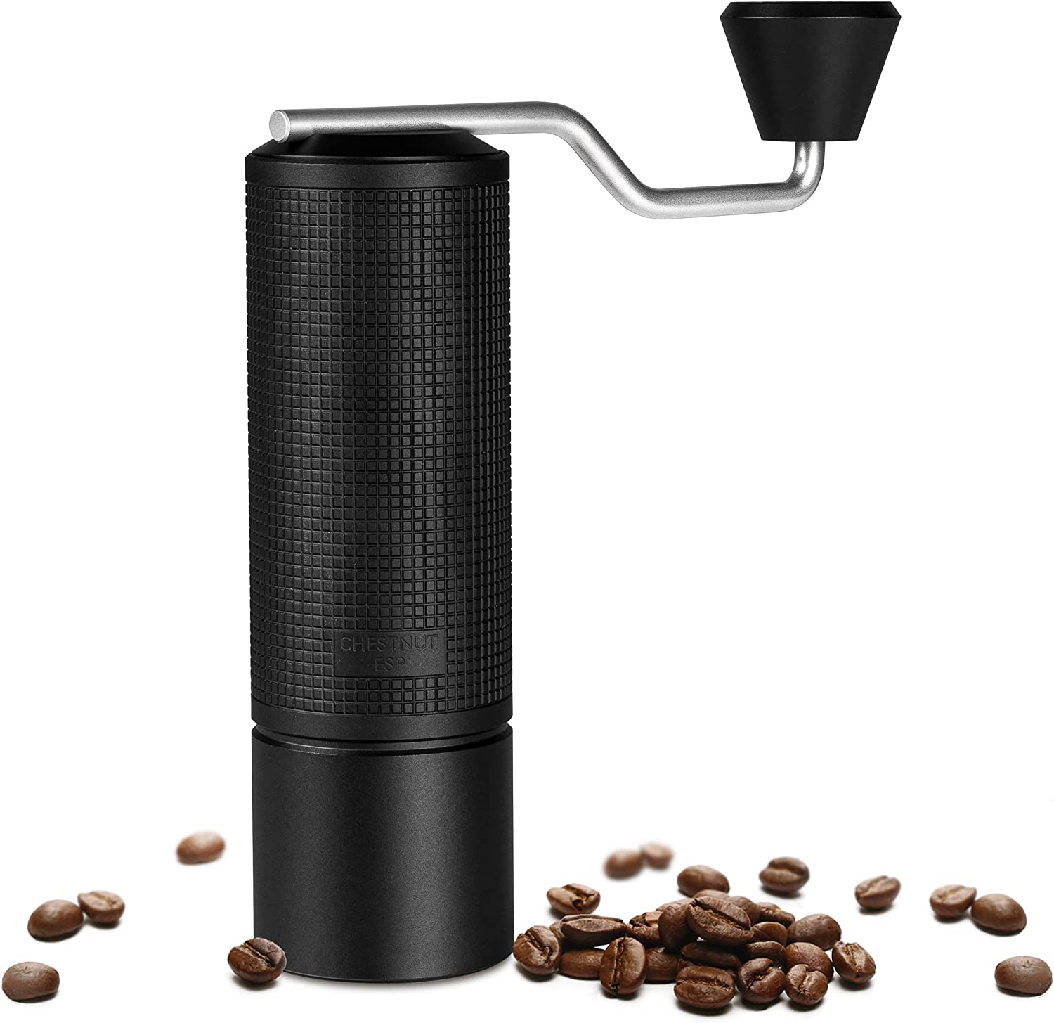 TIMEMORE Chestnut ESP Manual Coffee Grinder with Patented Tapered Burr Stainless Steel - Precise Adjustable Setting, Hand Coffee Grinder for Espresso Moka French Press Pour Over - Black