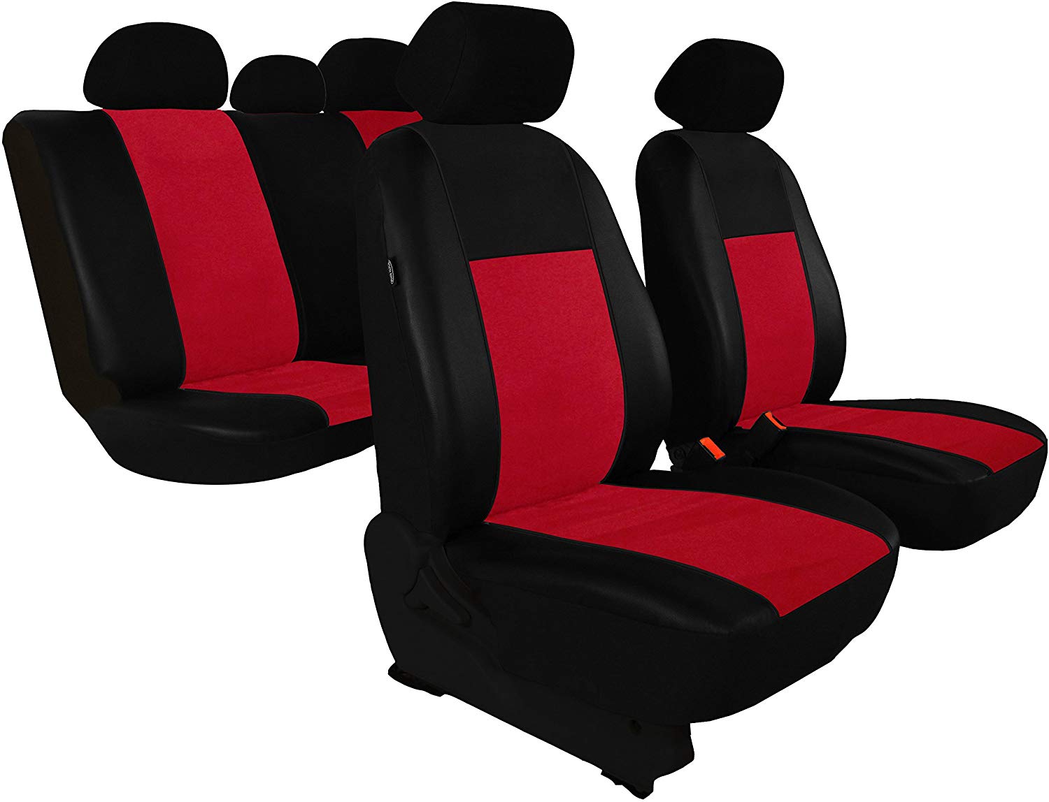\'CUSTOMISED Car Seat Cover Set for Tiguan II 2016 from Unico. Colour: Red.