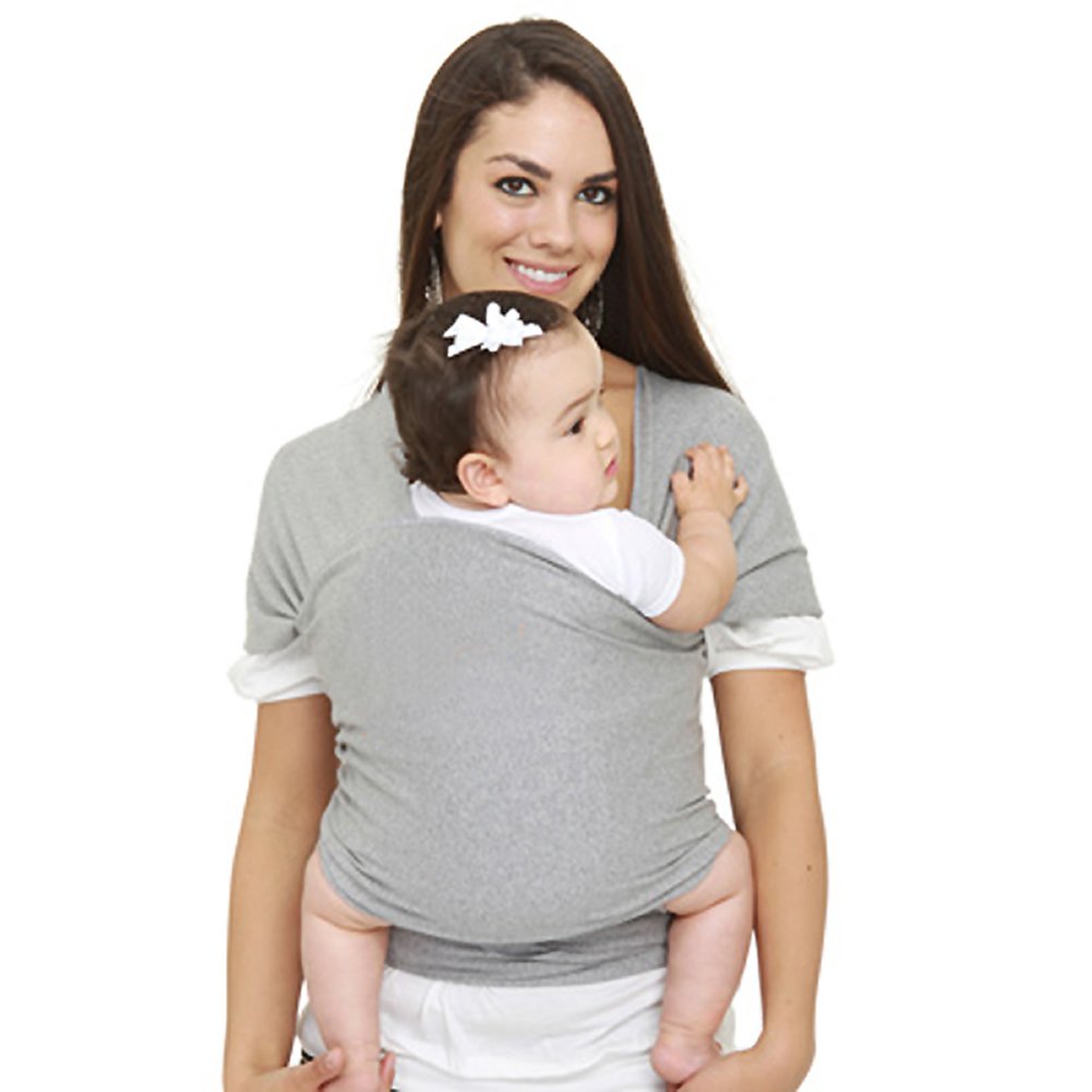 Sweetbb Elastic Cotton Baby Sling Baby Carrier Baby Sling Carrier for Newborn (Grey)