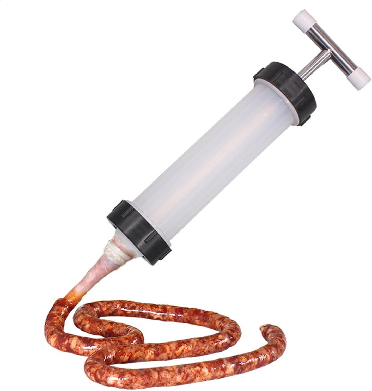 Manual Sausage Filler - Manual Sausage Maker with 3 Filling Tubes, Fast Meat Filling Machine, Kitchen Sausage Stuffing Tool for Home