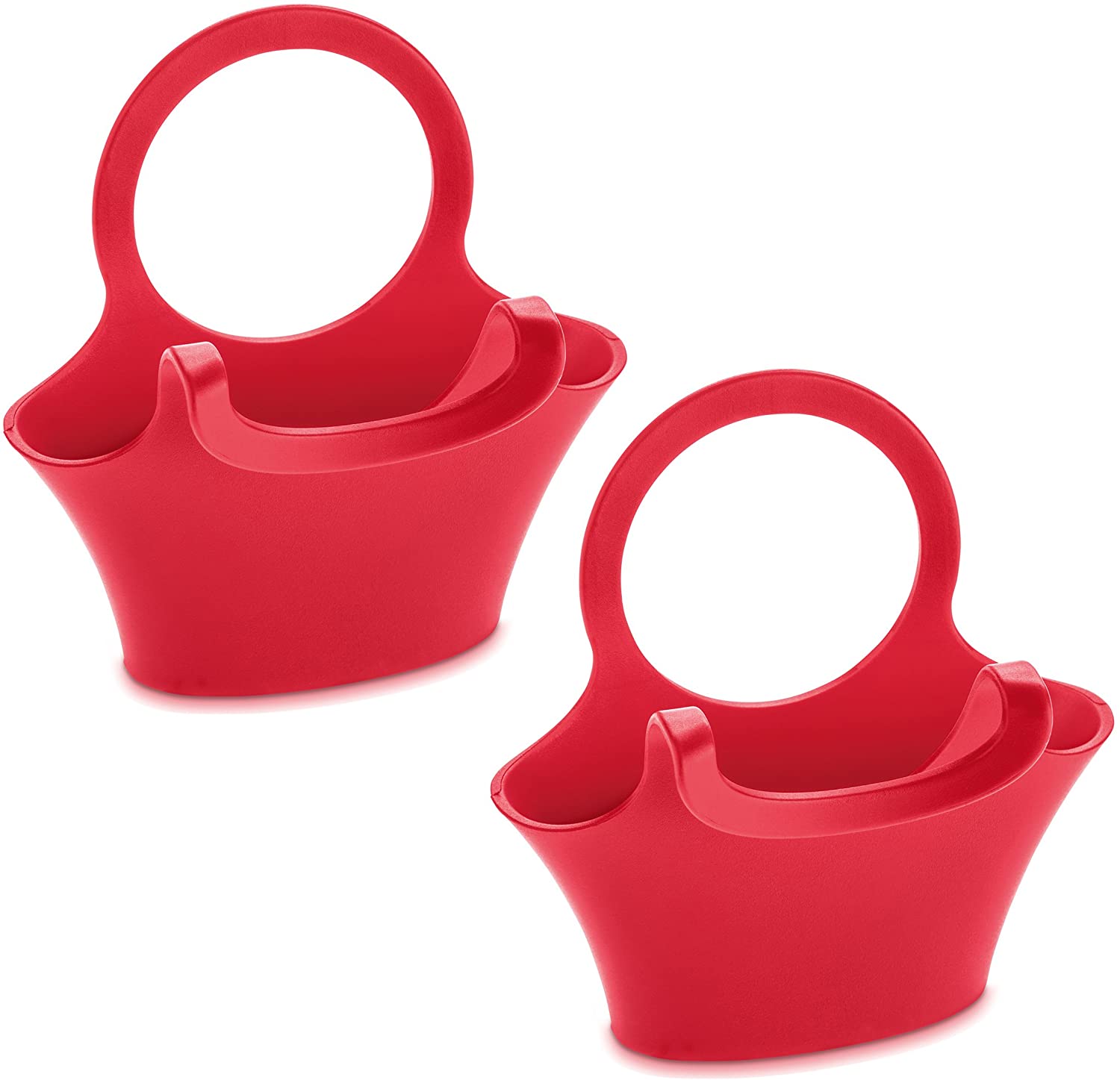 Jessi Cup Utensil Set Of 2, Solid Raspberry Red