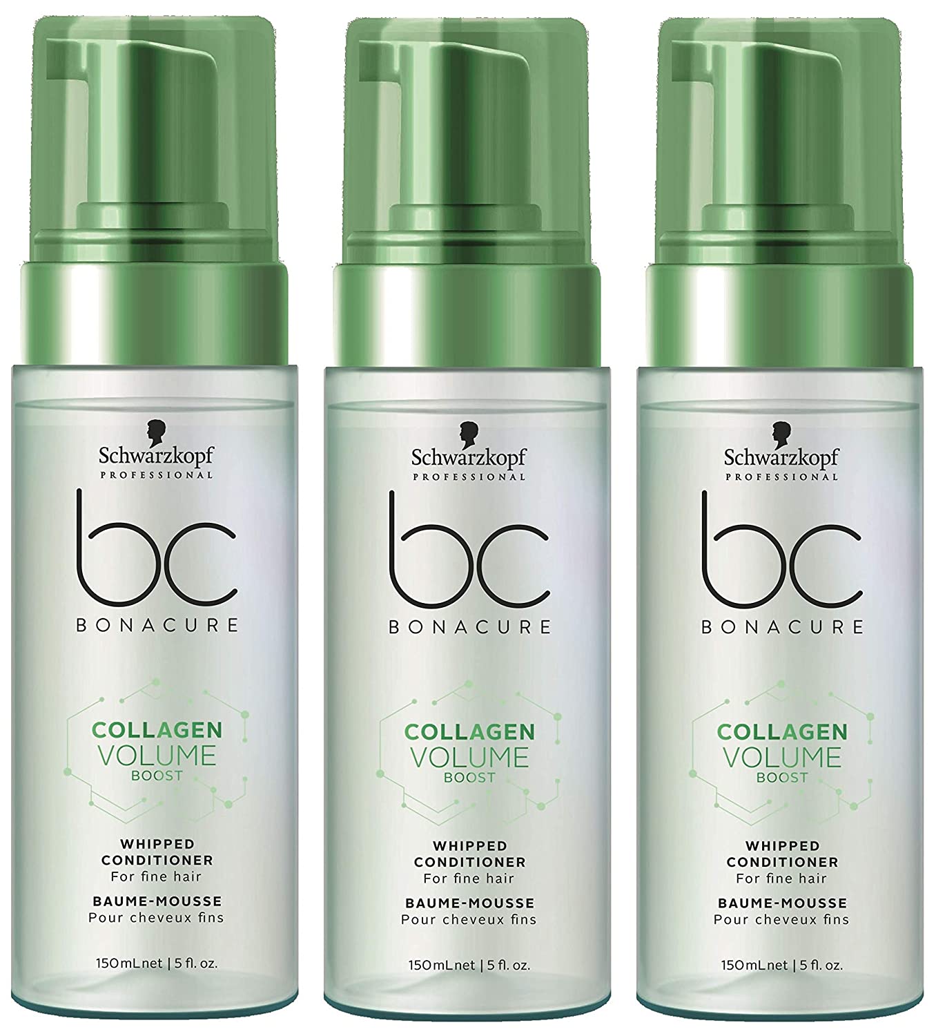 Bonacure Schwarzkopf Professional Collagen Volume Boost Whipped Conditioner 150 ml Pack of 3