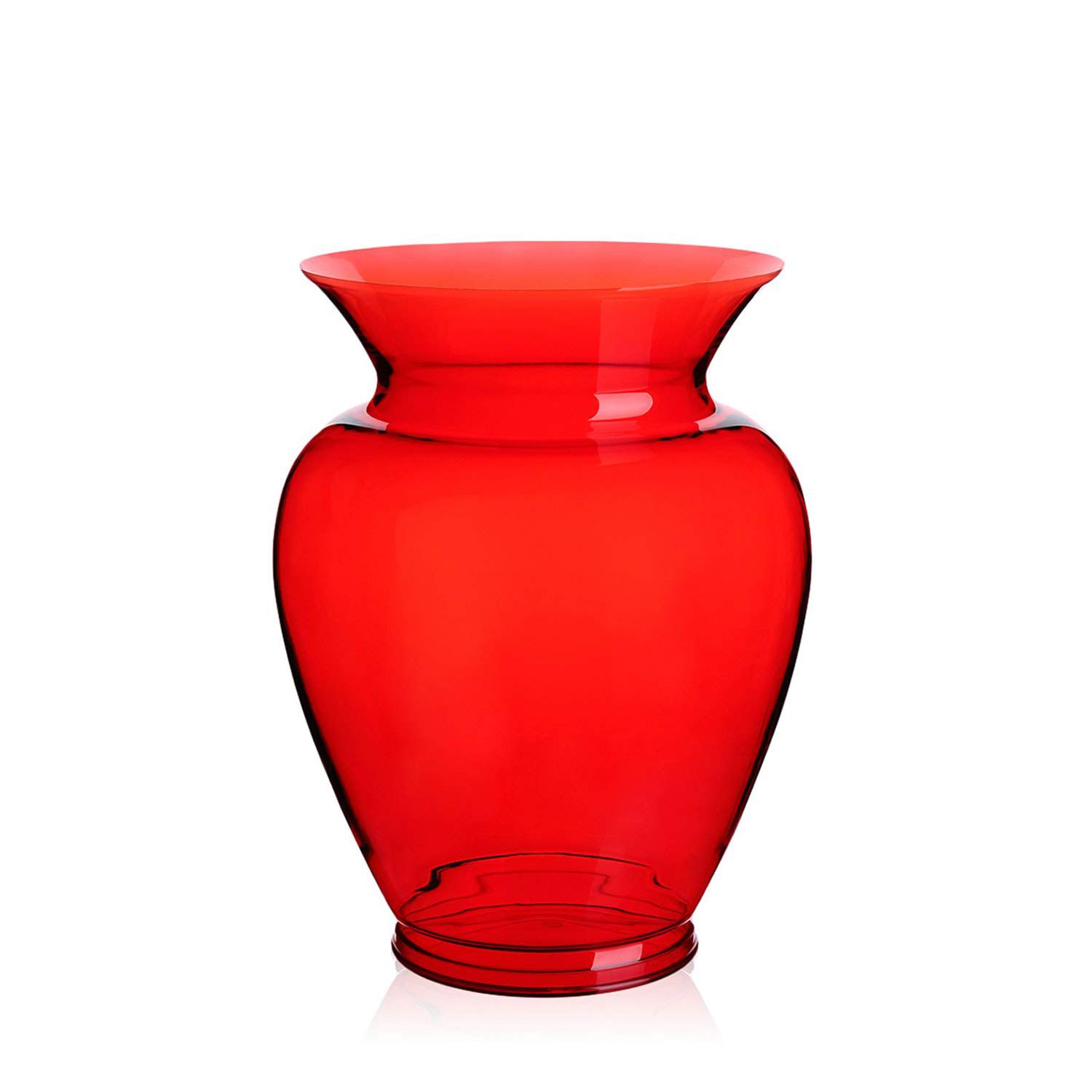 Kartell La Boheme Vase 08873 V5, Plastics, Transparent Red, 34 x 42.5 cm