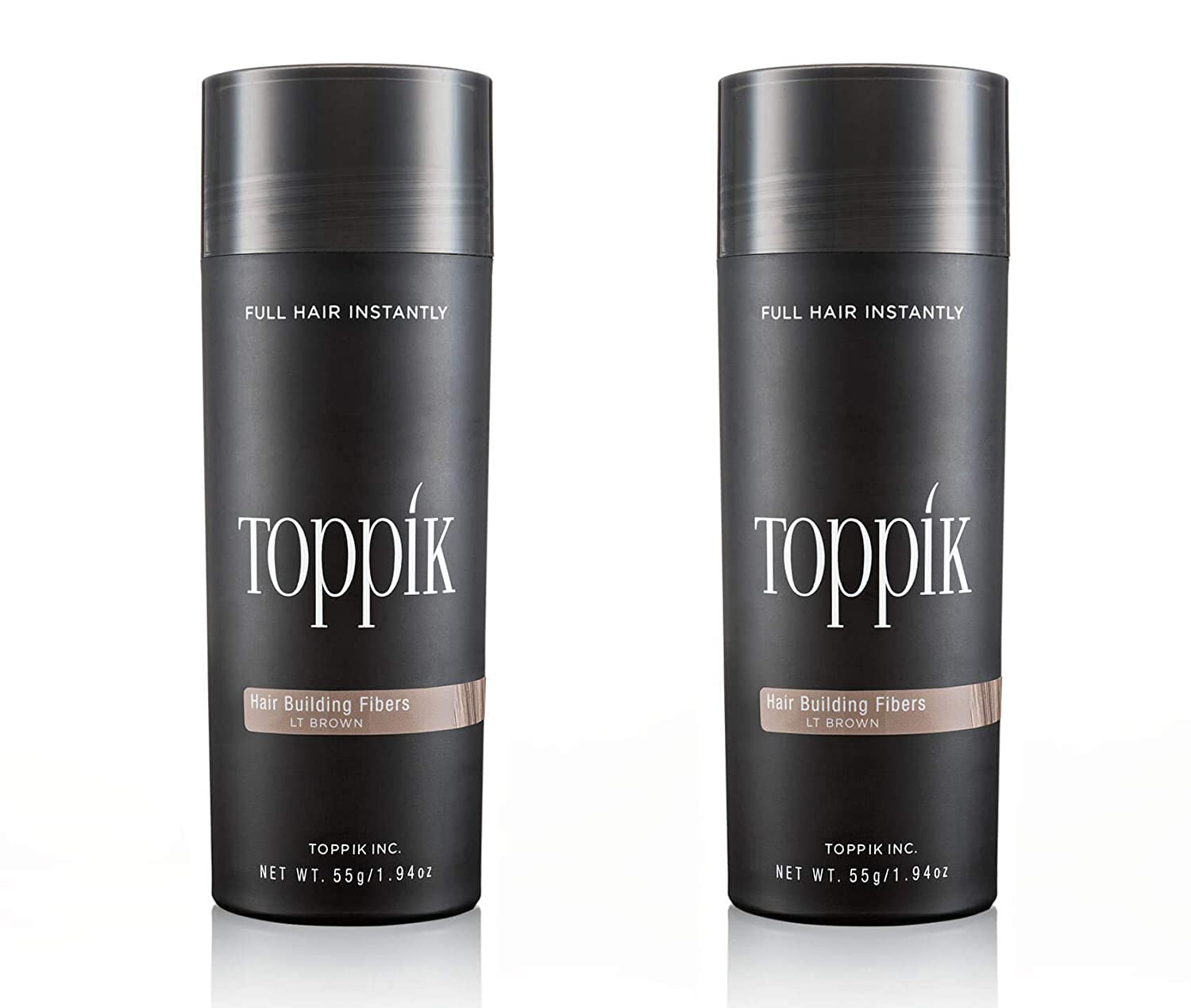 Toppik 55g Hair Thickening Fibres Set of 2, ‎hellbraun