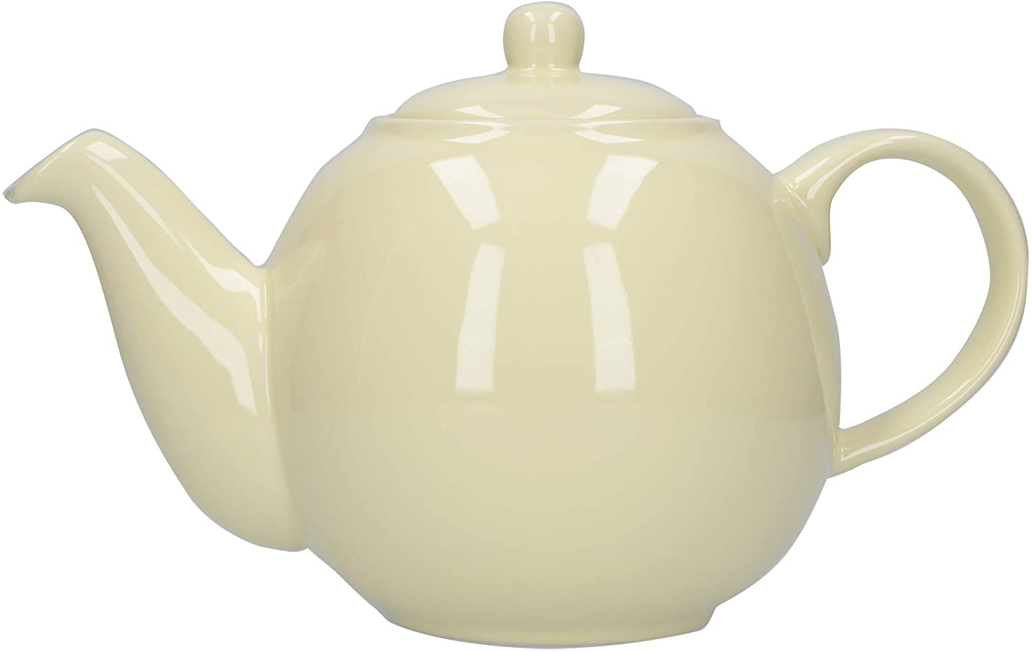 Dexam London Pottery 6 Cup Globe Teapot Ivory