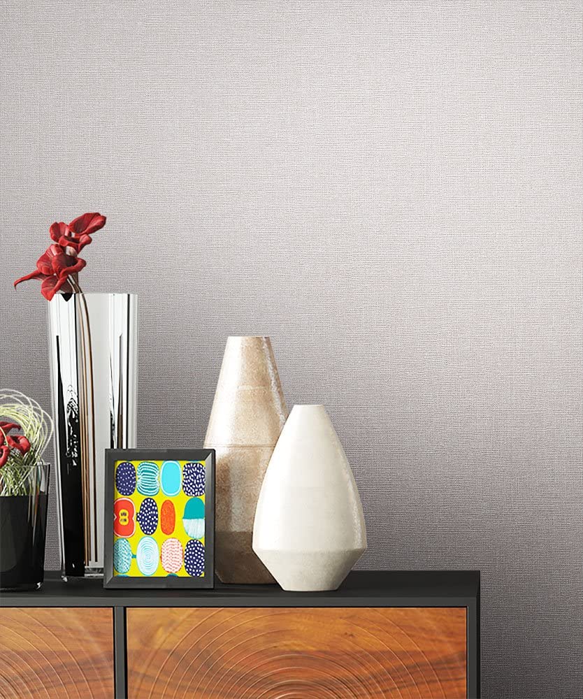 Newroom Wallpaper Grey Striped Silver Non-Woven Wallpaper Modern Design Loo