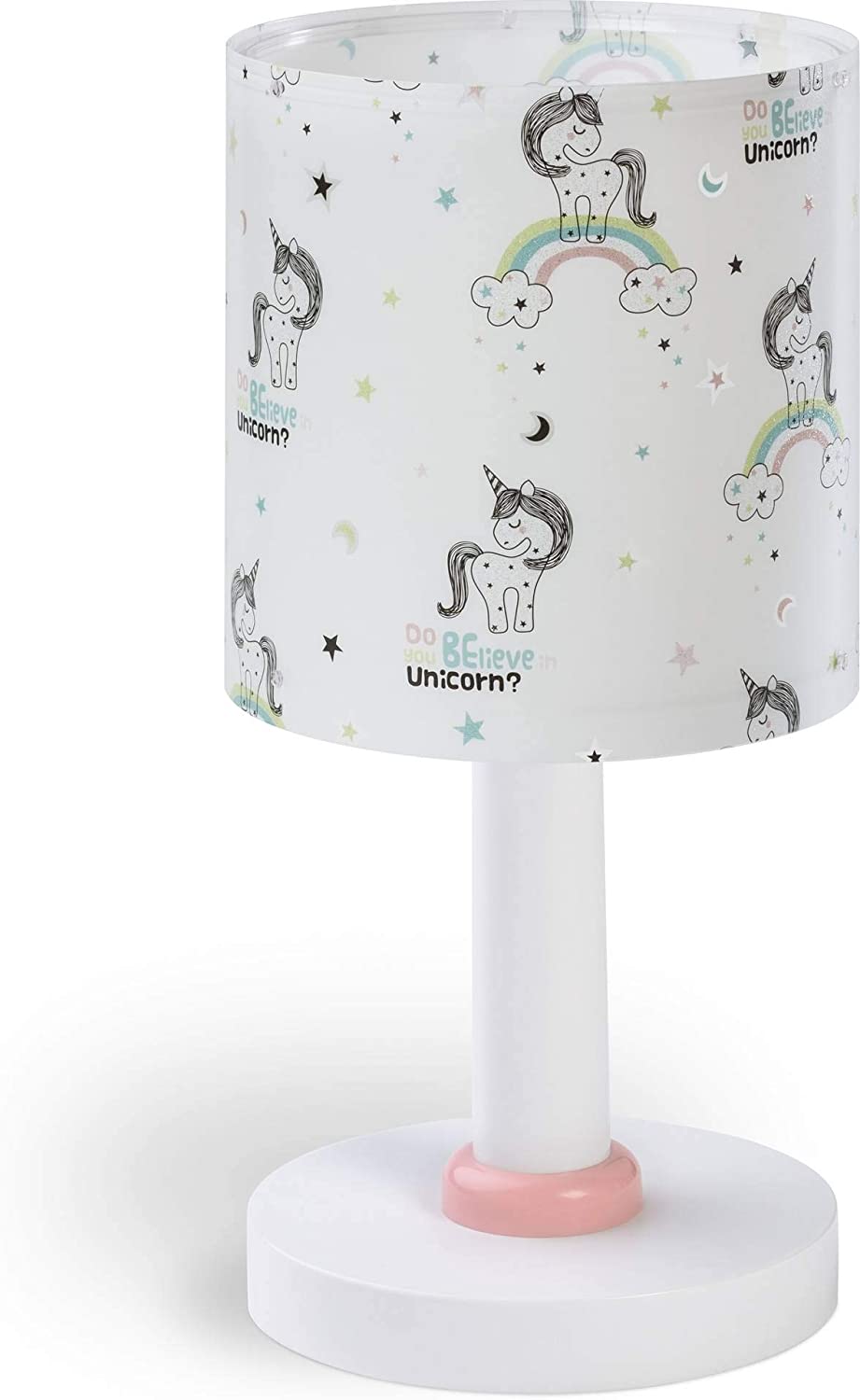 Dalber 42431 A++ to C, Unicorns Unicorns Table Lamp, Plastic, E14, Multi-Colour, 15 x 15 x 30 cm