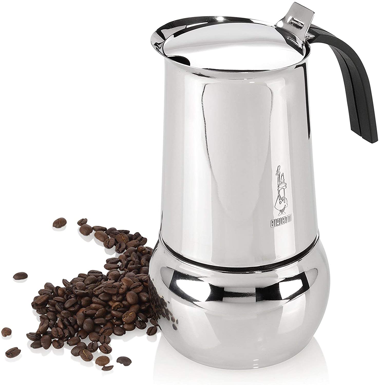 Bialetti: Kitty Nera 10 Cup Espresso Coffee Maker in Stainless Steel - Induction