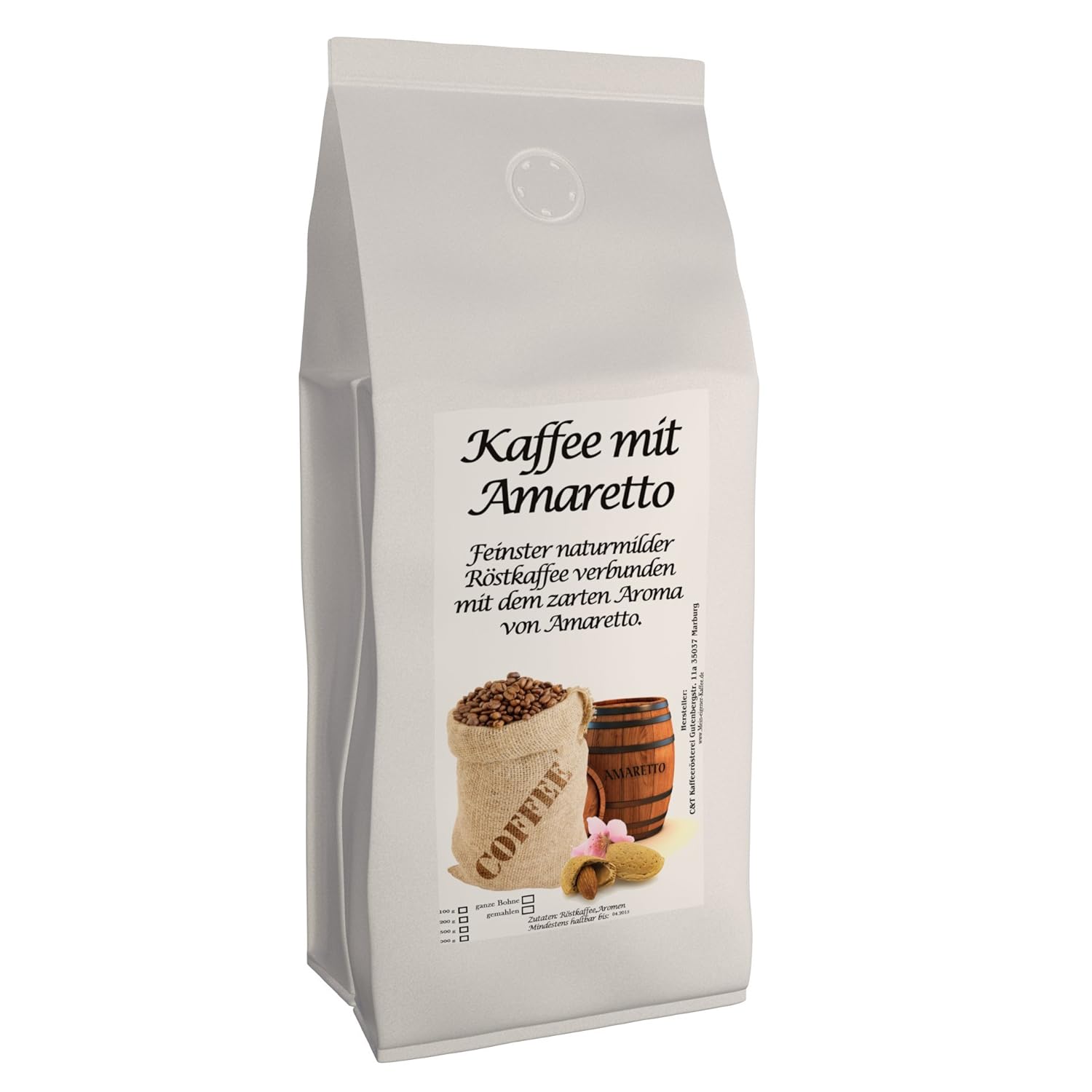 C&T Aroma Coffee - Flavored Coffee Ground - Amaretto 200 g - Private Roasting Top Coffee Flavored Coffee