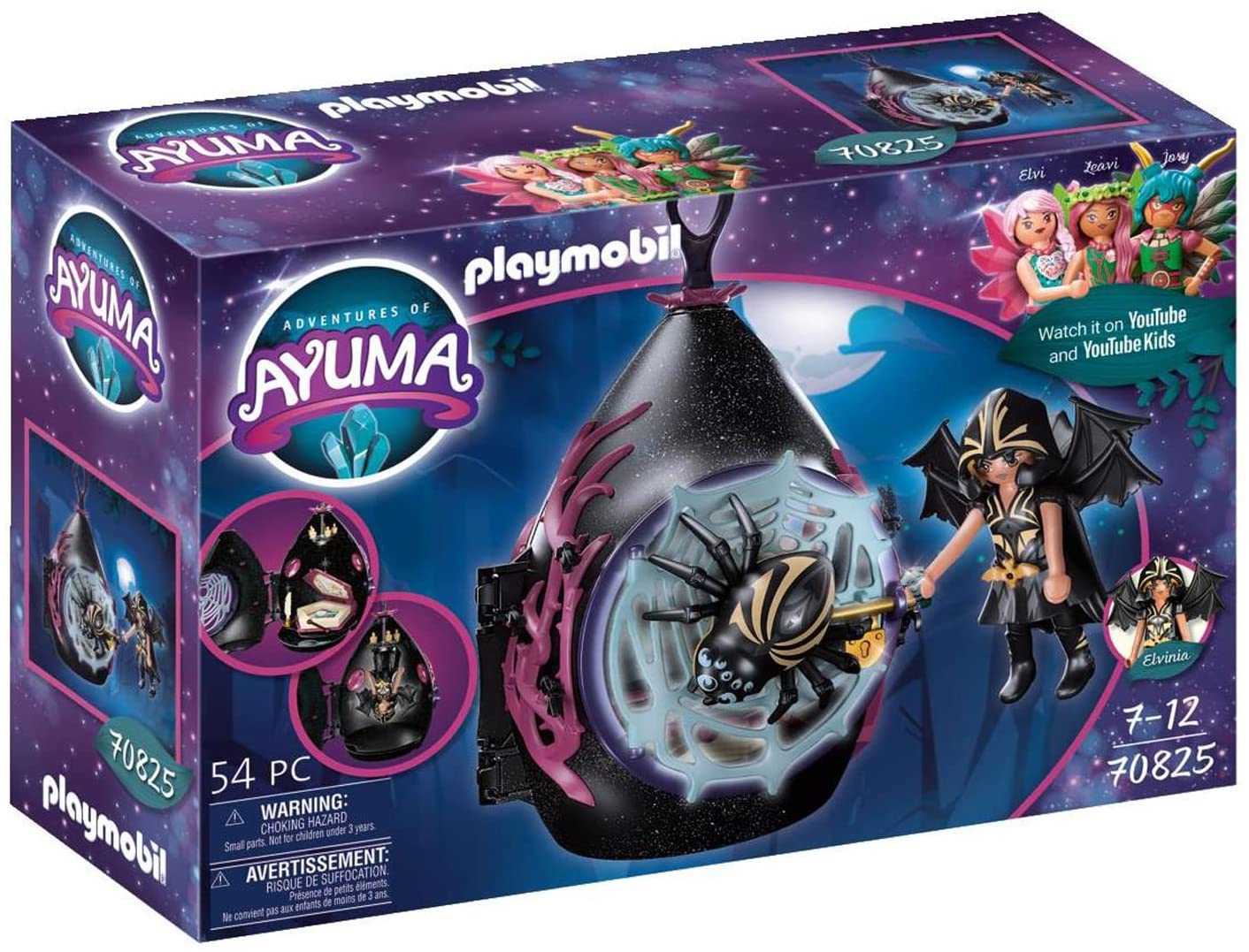 PLAYMOBIL Adventures of Ayuma 70825 Bat Fairies Shelter, Toy for Children f