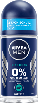 NIVEA MEN Deodorant Roll On Deodorant Fresh Ocean, 50 ml