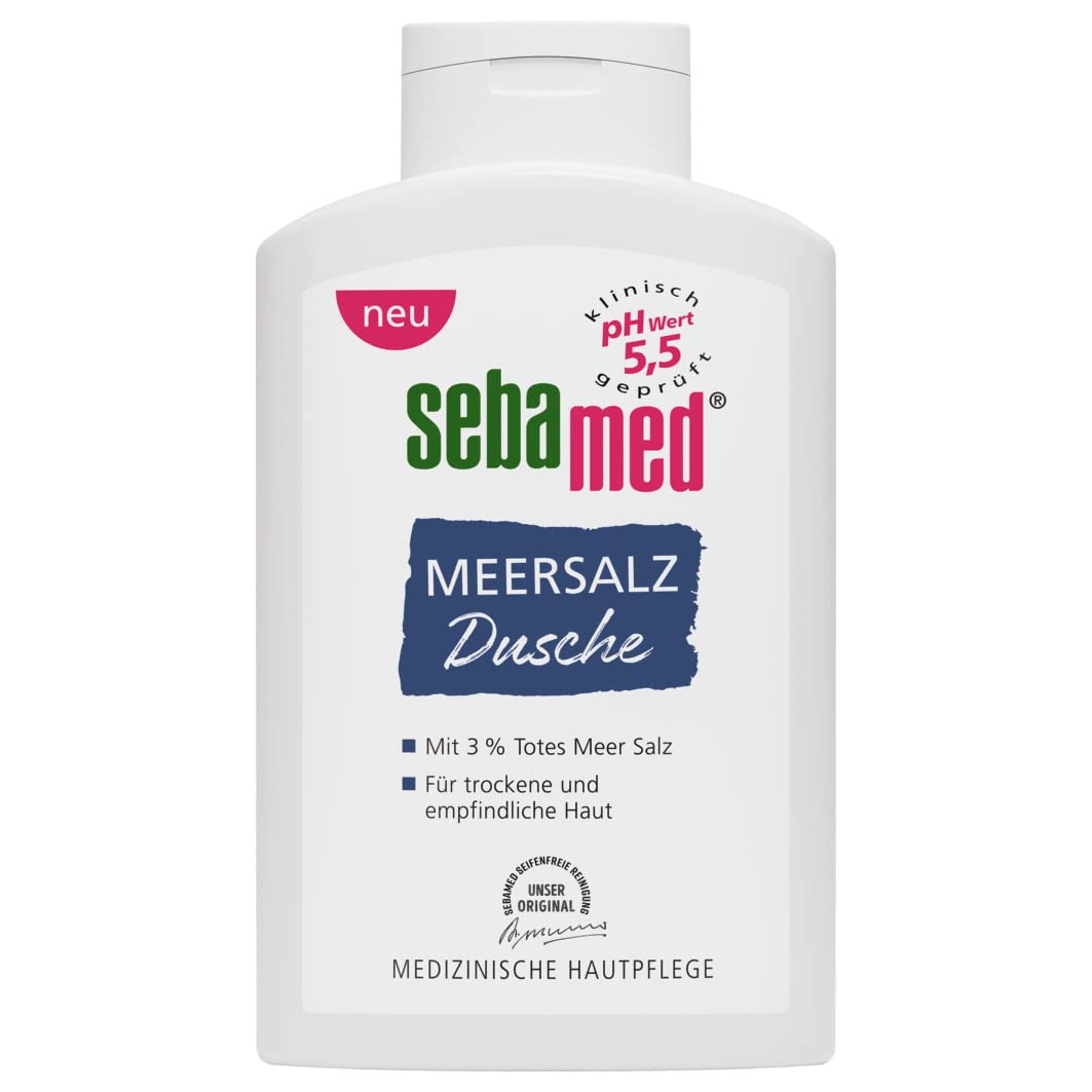 sebamed Sea Salt Shower, Soap-Free Cleansing for Sensitive and Dry Skin, No, ‎white