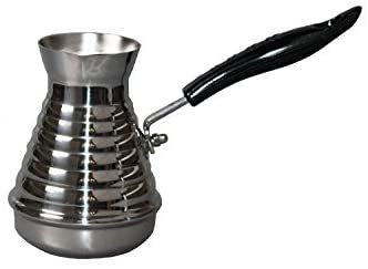 GMMH Turkish Cezve Dzhesva Coffee Maker / Mocha Pot / 1 mm-Thick Stainless Steel / 350 ml