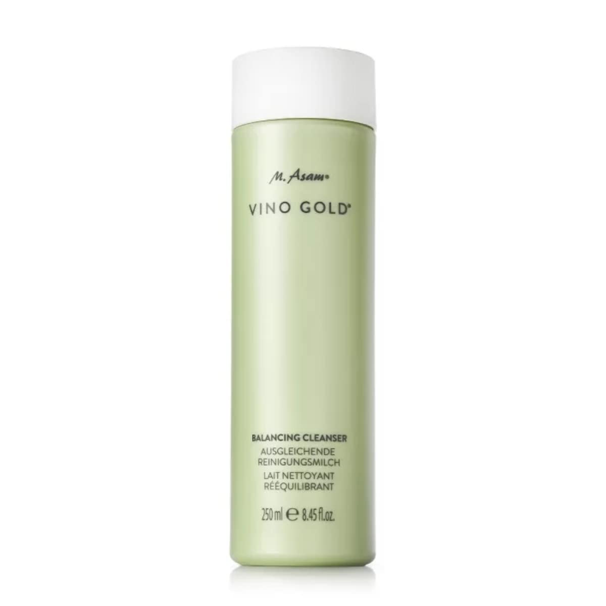 M. Asam VINO GOLD Balancing Cleansing Milk (250ml) - Cleans & Frees Skin of Impurities, Ideal for Removing Makeup, Moisturises, with Vitamin E, Vegan Facial Cleansing
