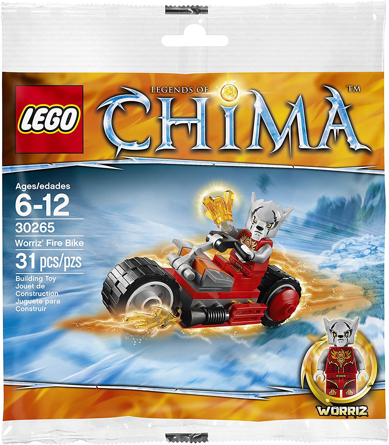 Lego Chima Worriz Fire Bike - Polybag 30265