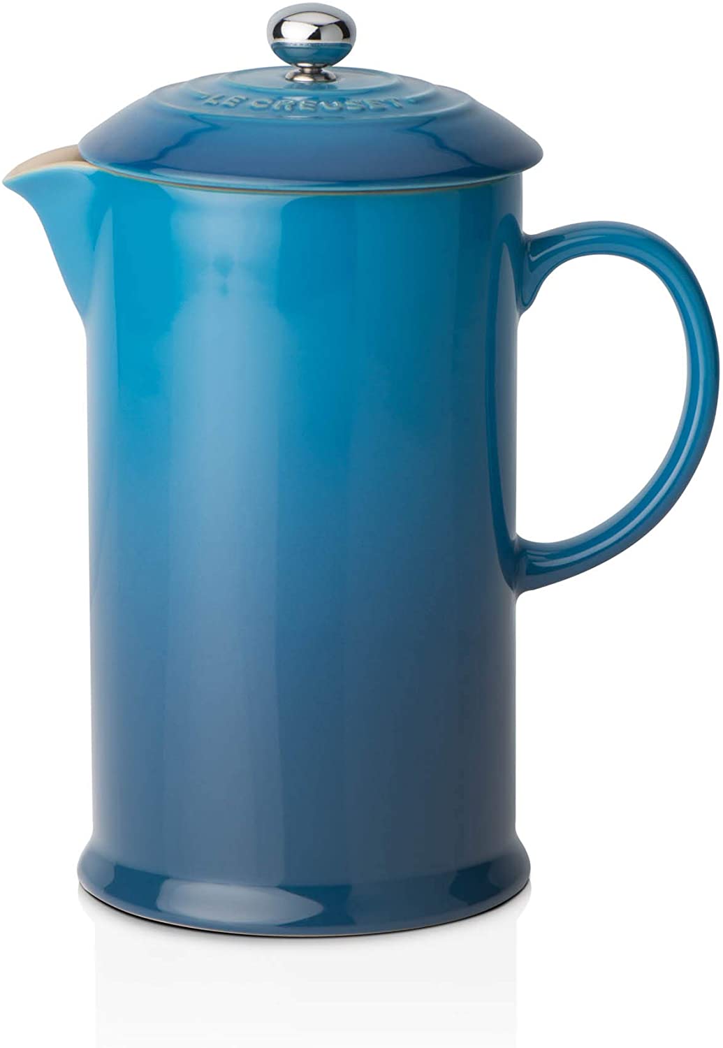 Le Creuset French Press Coffee Maker with Stainless Steel Press Insert 800 ml Stoneware, Marseille, 750 ml