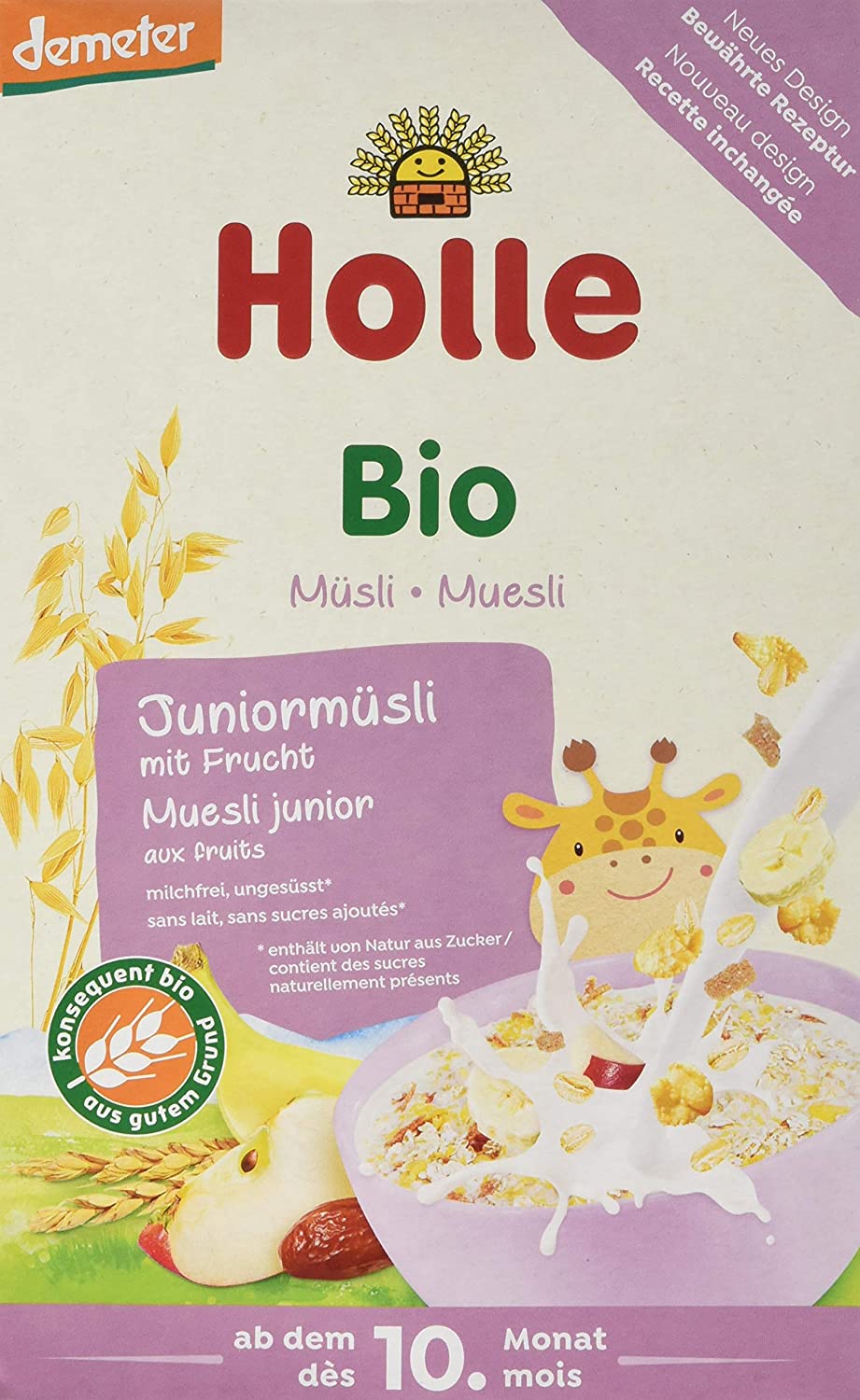 Holle Bio-Junior-Müsli mit Frucht, 8er Pack (8 x 250 g)