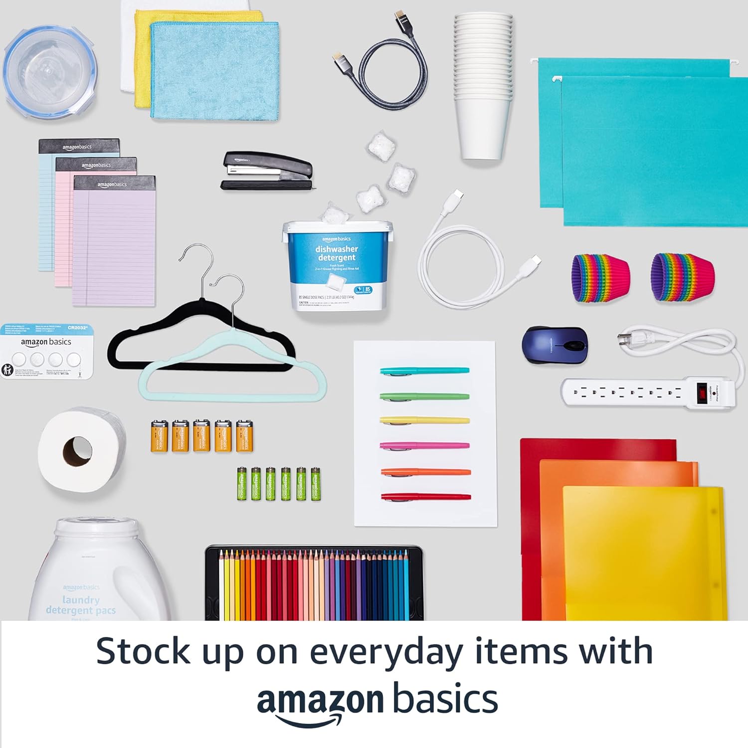 Amazon Basics Children\'s Flocked, Non-Slip Coat Hangers - Mint Green - Pack of 30