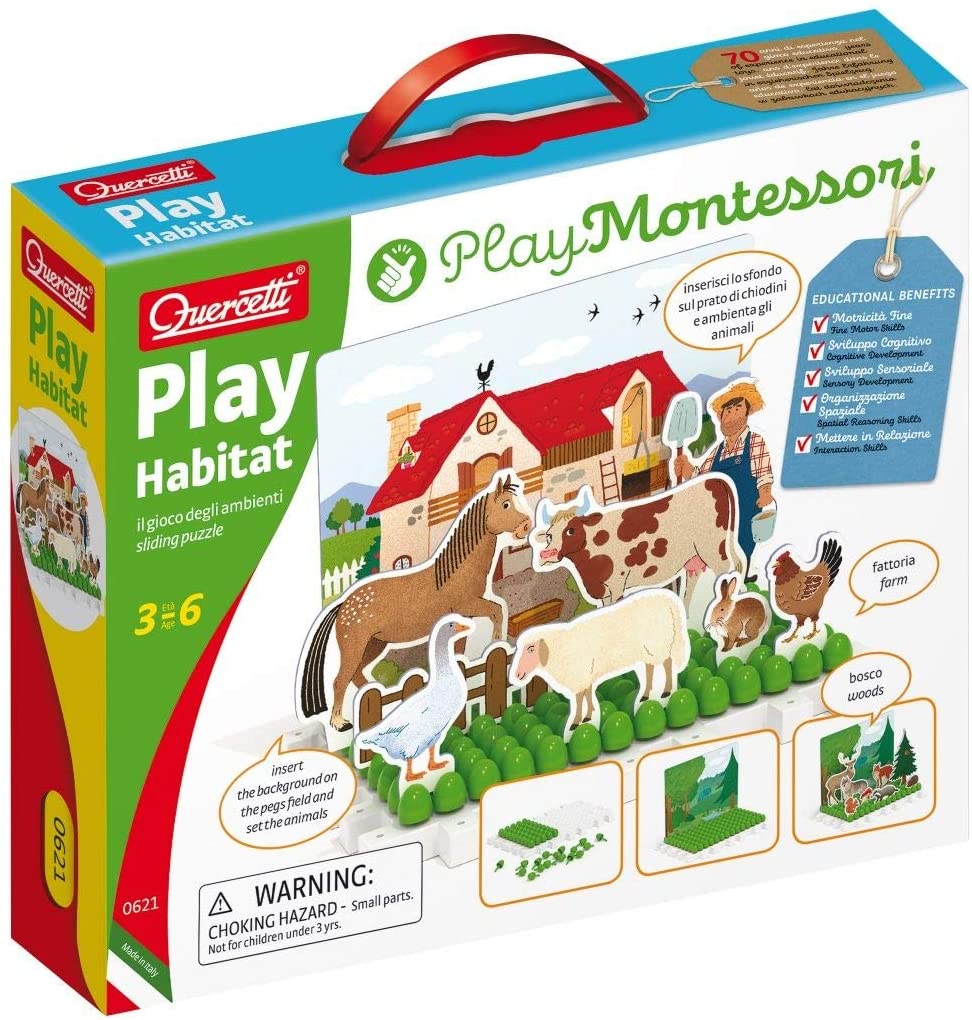 Quercetti Play Montessori Play Habitat The Ambiente Chiodini Animals