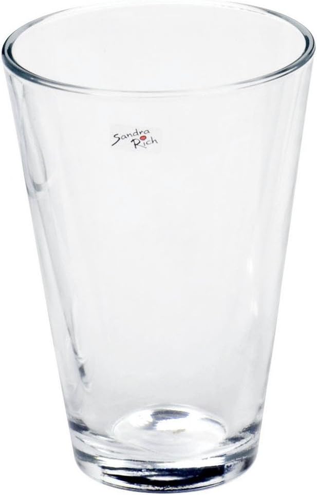 Sandra Rich 360010 Glass Vase, Clear Glass – 20 x 10 x 10 cm