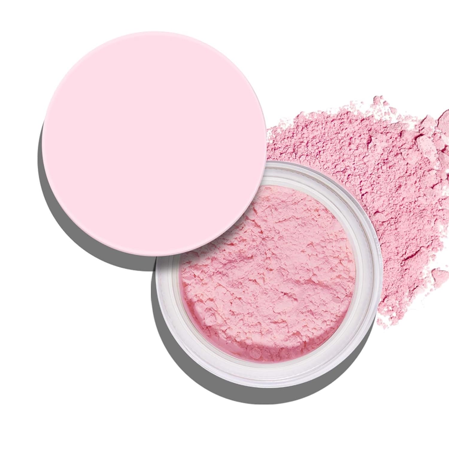 Pink Glow Setting Powder, Pink Soft Matt Loose Powder, Silky & Smudging Loose Powder, Tone-Up Fixing Powder for Minimises Pores & Fine Lines, Creates a Soft Focus Effect for All Skin Types