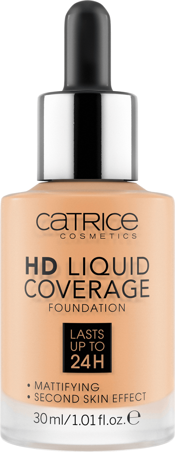 Make-Up Hd Liquid Coverage Foundation Golden Beige 037, 30 Ml