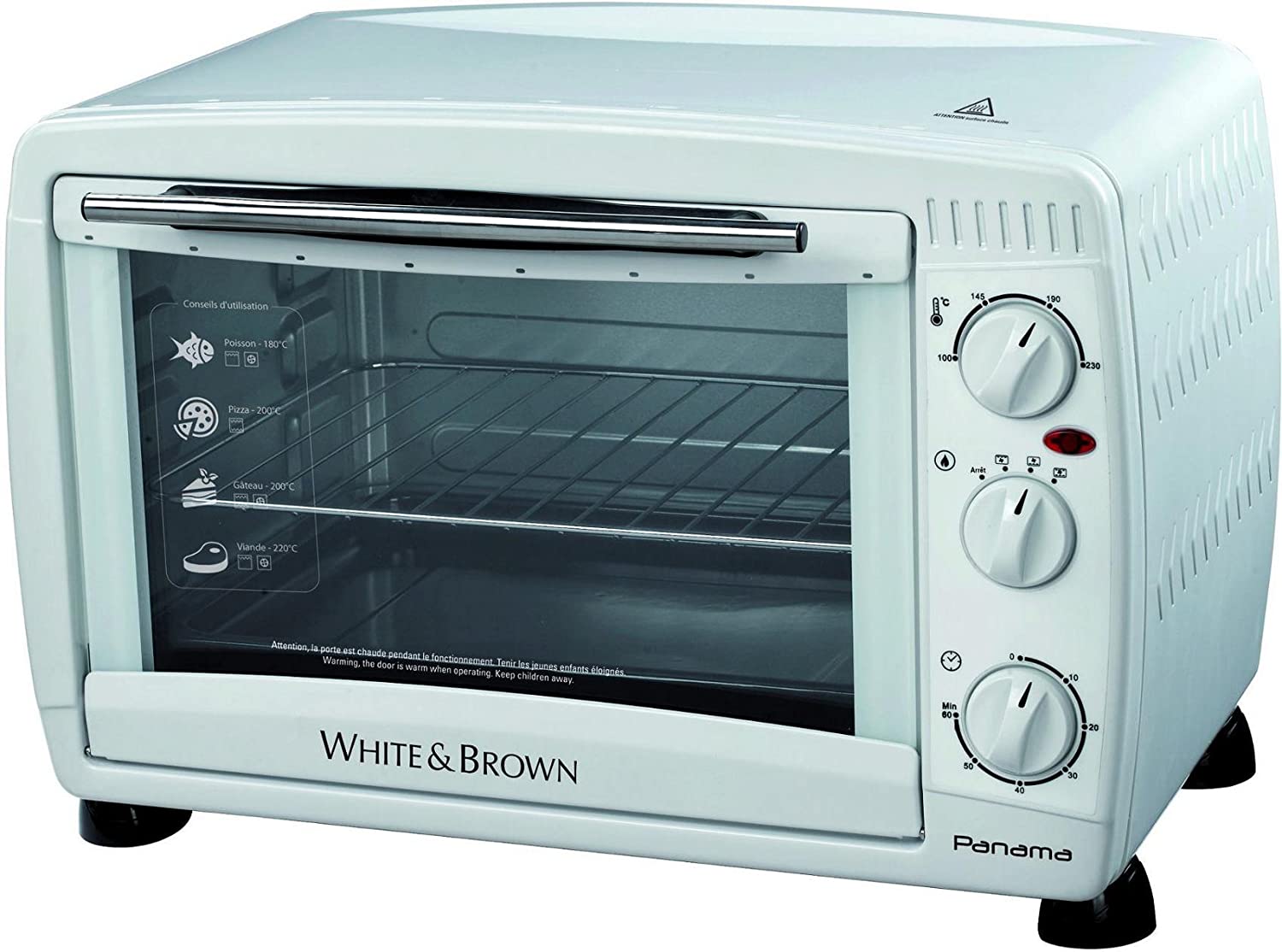 White & Brown MF 285 Mini Oven 28 L White