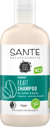 Sante Naturkosmetik Shampoo Kraft Organic Caffeine & Arginine, 250 ml