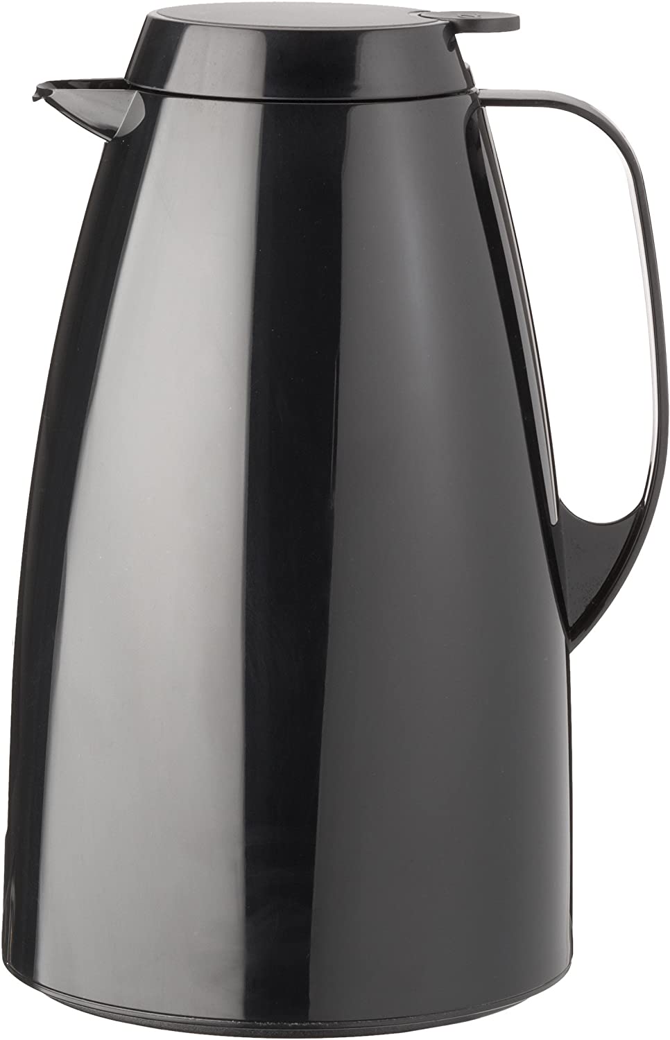 Emsa 505363 thermos flask, thermos flask, 1.5l filling volume, coffee pot, quick tip closure, basic in black