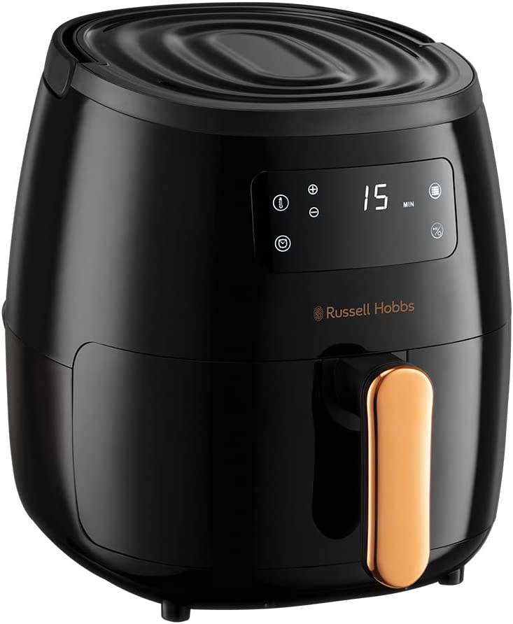 Russell Hobbs SatisFry 26510-56 Hot Air Fryer [7 Cooking Functions] (5L, Deep Fryer without Oil, Timer and Temperature Control 80°-200°C, Touch Screen Control Panel, Dishwasher Safe) Airfryer Large