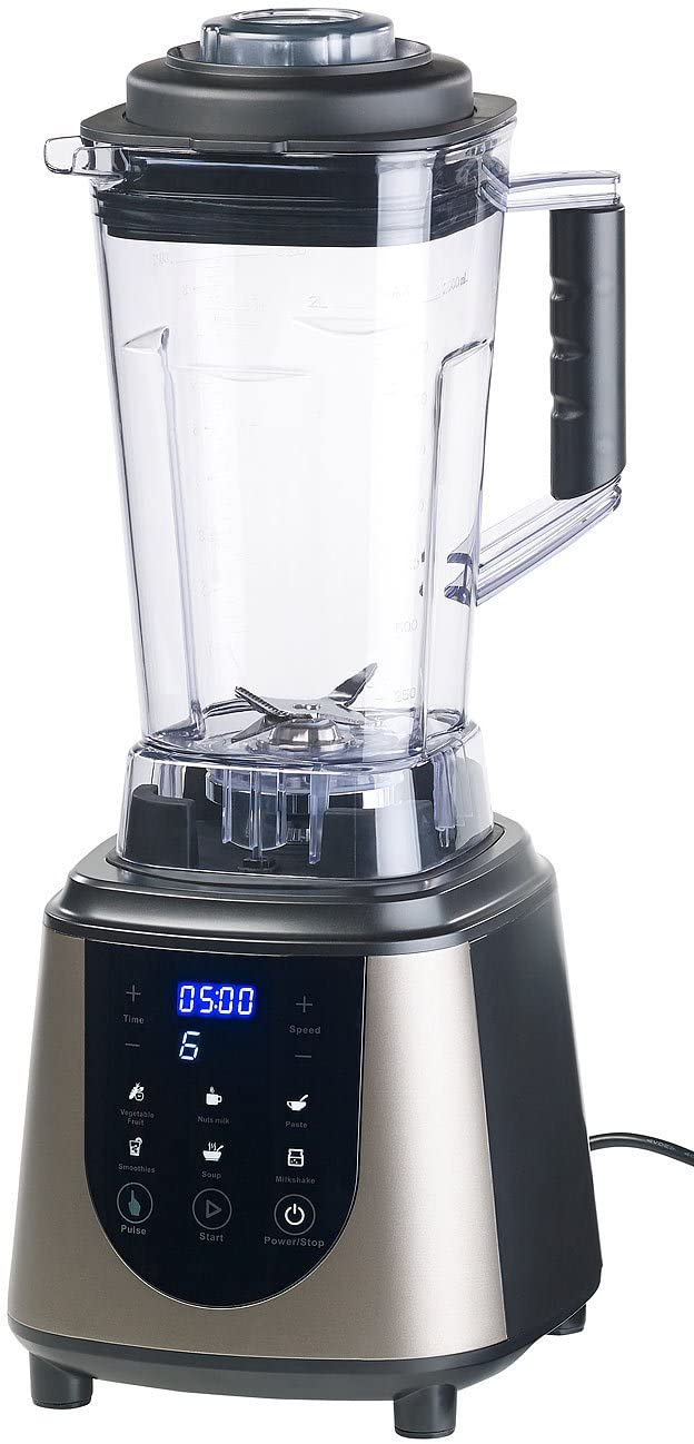 ROSENSTEIN & SOHNE Rosenstein & Söhne Professional Kitchen Blender: Professional Stand Mixer with LED Touch Display, 2 Litres, 1800 W, 30,000 rpm (Professional Stand Mixer)