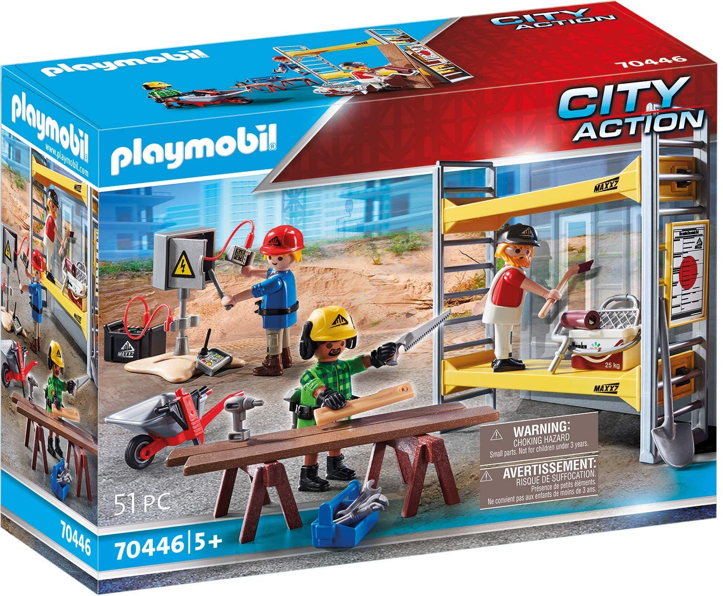 Playmobil 70446 Scaffolding With Craftsmen, Above 5 Years